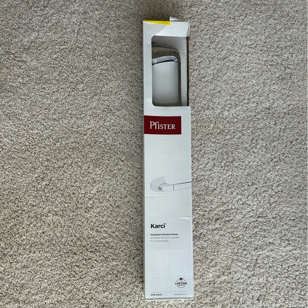 NIB Pfister Karci Bath Towel Bar Bathroom 24-Inch Polished Chrome Finish BTBKA2C